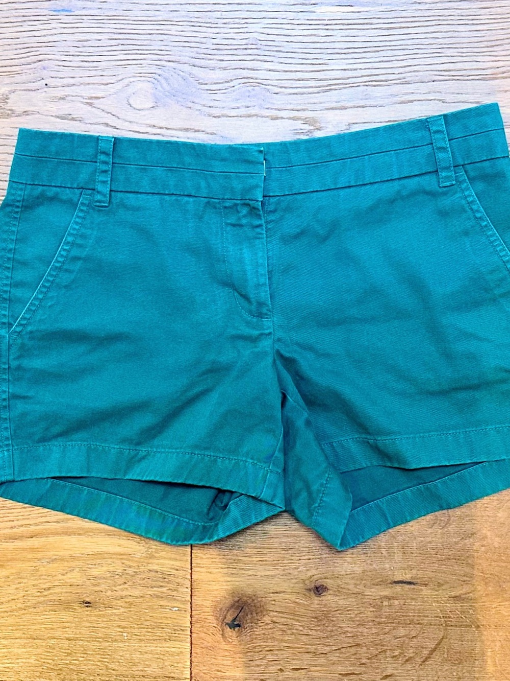 J. Crew Dark Green 4” Chino Cotton Shorts